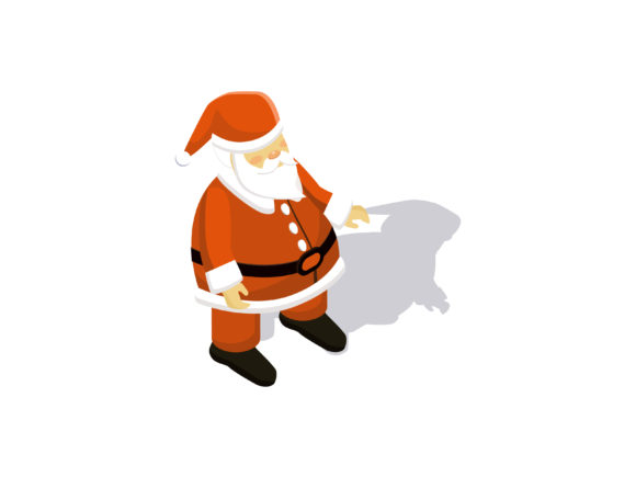3D Santa Illustration for Crafting