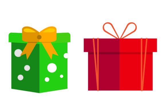 Christmas Gift Box Flat Illustration 10