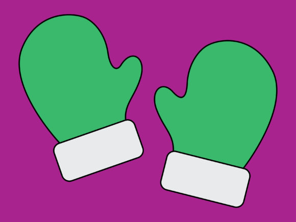 Christmas Glove Illustration for Handmade Magic