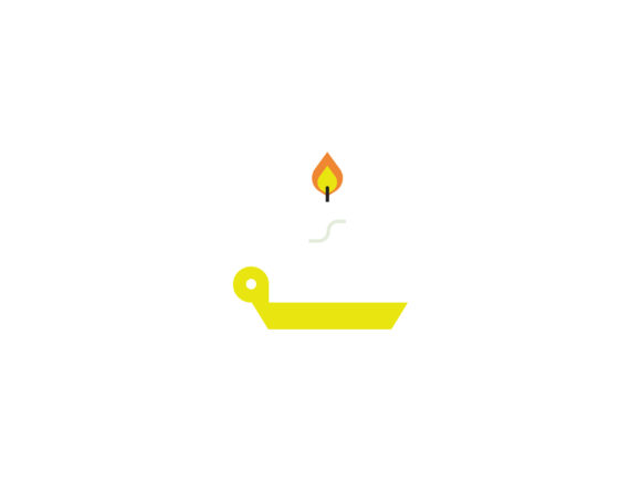 Christmas Illustration White Candle