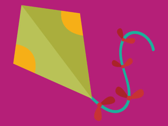 Christmas Kite Illustration for Seasonal Design