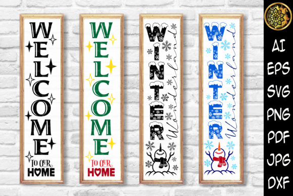 Christmas Porch Sign SVG Set 3