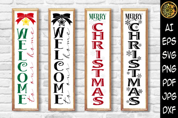 Christmas Porch Sign SVG Set 4