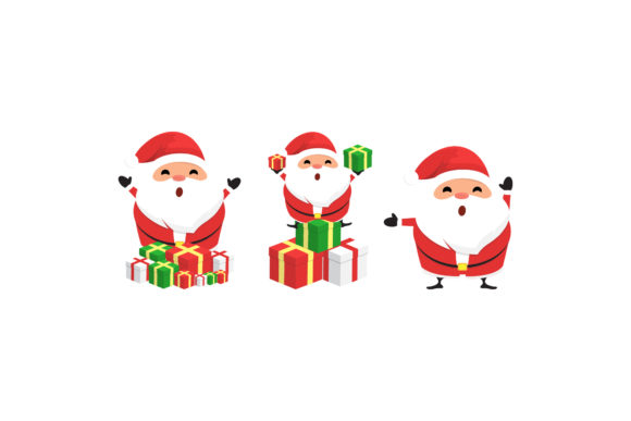 Christmas Santa Cutes Illustration Sets