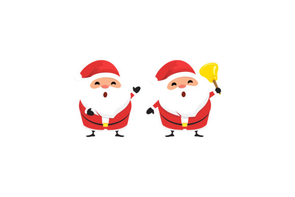 Christmas Santa Illustration Set for Festive Branding
