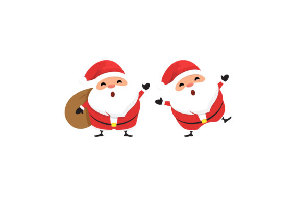 Christmas Santa Set Design Illustrations
