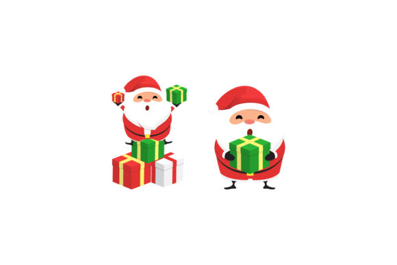 Christmas Santa Set Illustration Designs