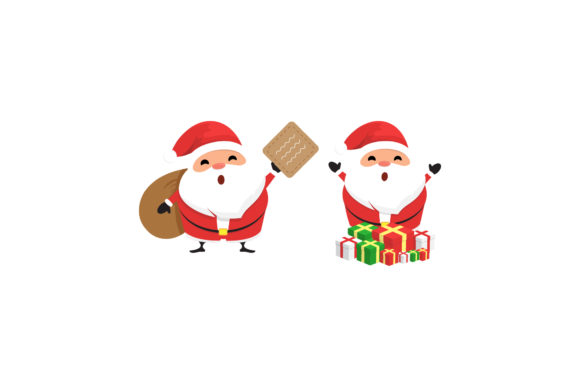 Christmas Santa Set Illustration Vectors