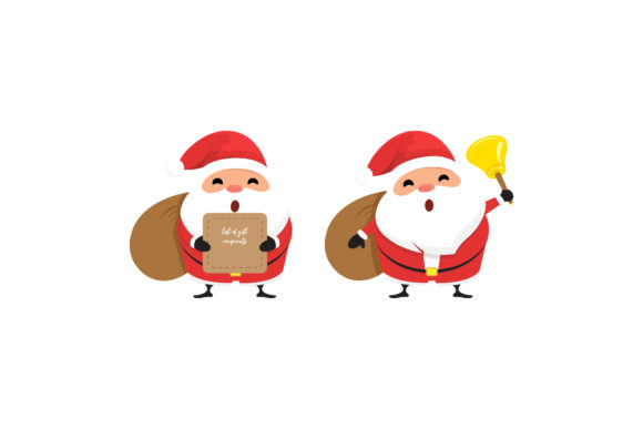 Christmas Santa Set Illustrations Design