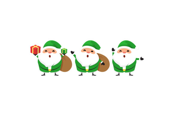 Christmas Santa Vector Set 13
