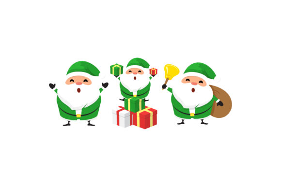 Christmas Santa Vector Set 9