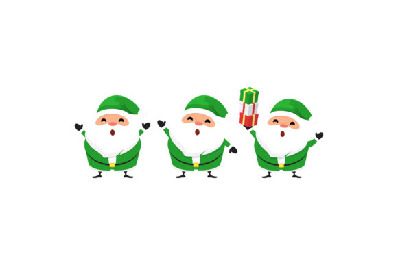 Christmas Santa Vector Set for Editorial and Web Use