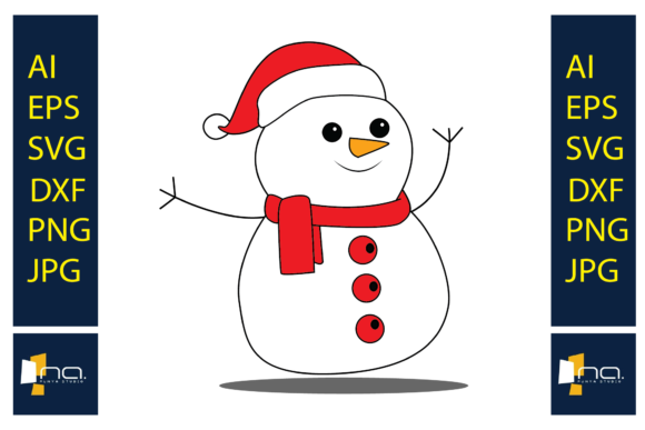 Christmas Snowman Smile Illustrations