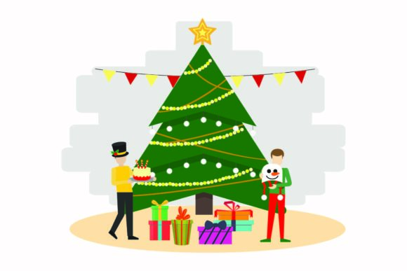 Christmas Tree Illustrations for Seasonal Branding