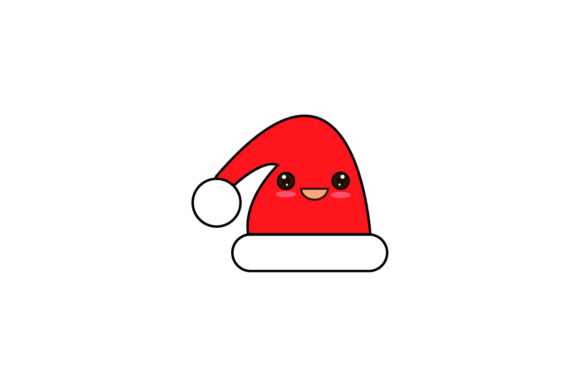 Cute Kawaii Christmas Hat Illustrations