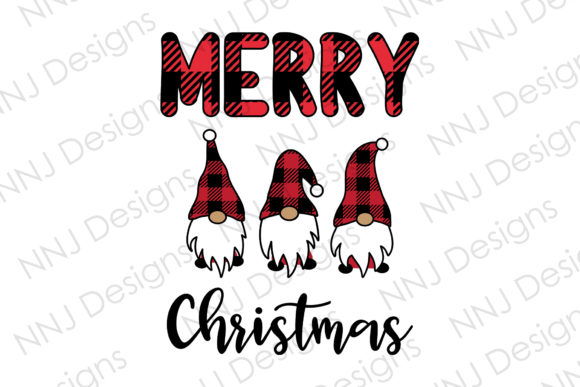 Merry Christmas with Gnomes SVG Clipart