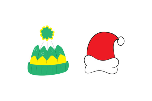 Santa’s Hat Vectors Christmas Set